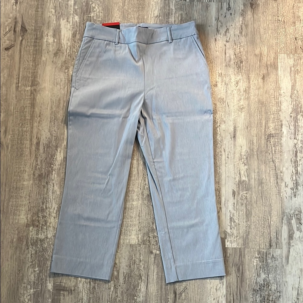 Hilary Radley Gray Ankle Cropped Pants Lightweight
